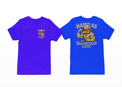 Hard as Woodpecker Lips Tee Front/Back Logo