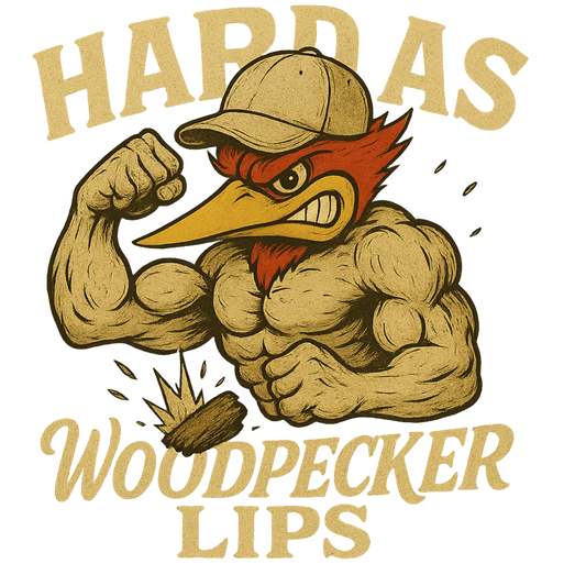 Hard as Woodpecker Lips Tee Front/Back Logo