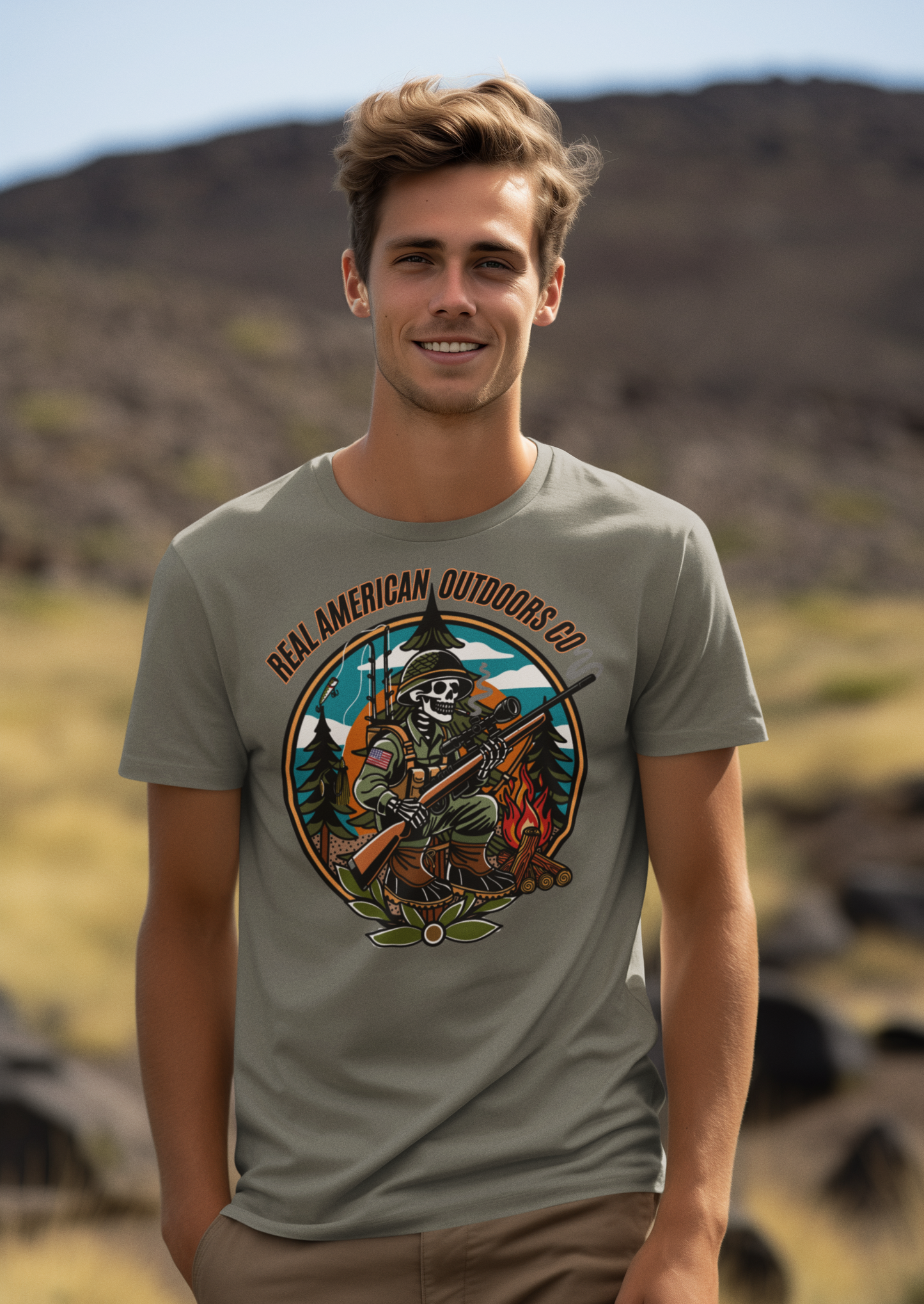 RAO Outdoorsman Tee Front Logo